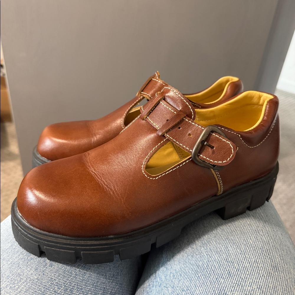 Leather Mary Jane Clogs